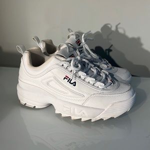 Filas Chunky White Shoes